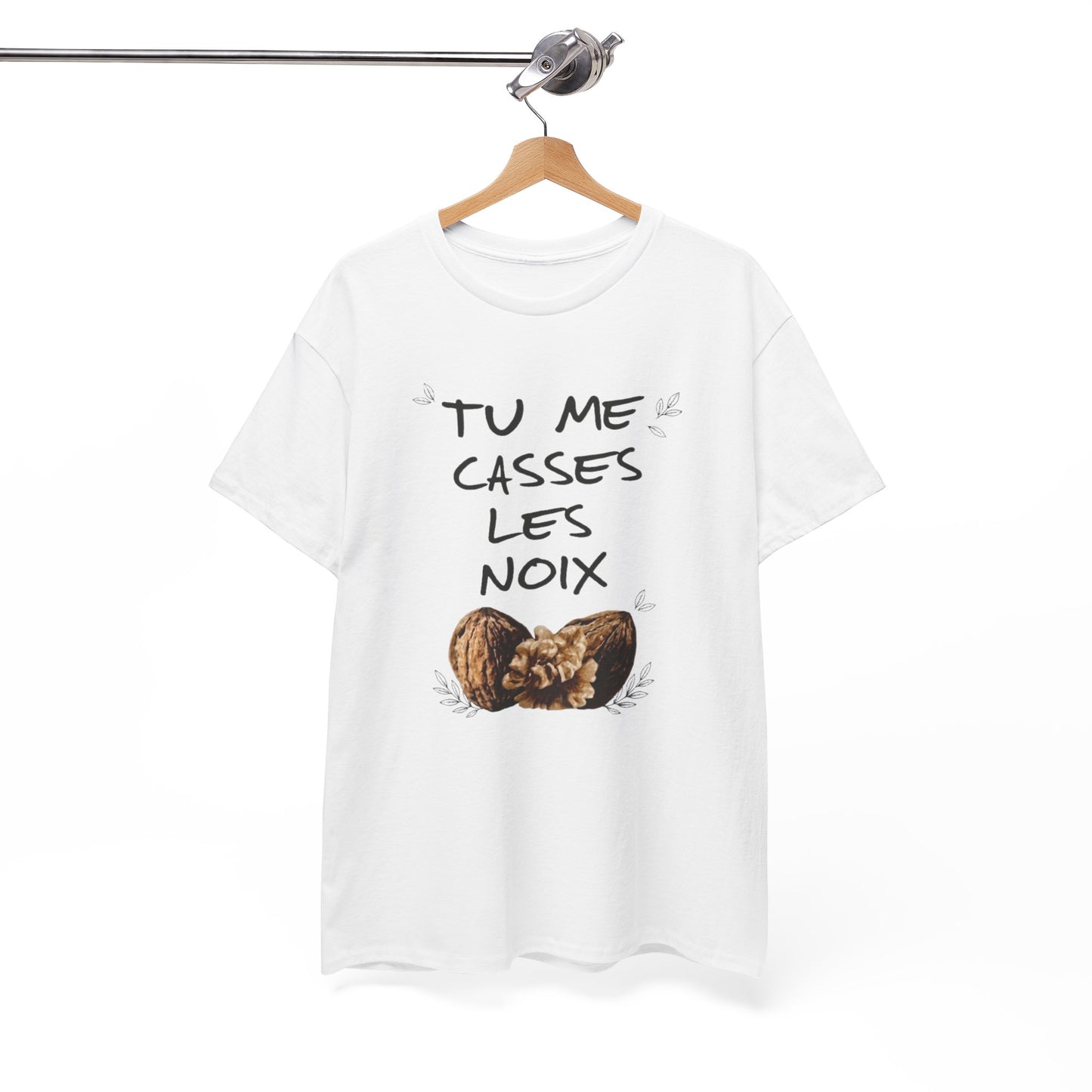 T-Shirt Humour Jeu de Mots Noix – Tee Shirt Adulte Blague Drôle – Cadeau Humoristique Homme Femme