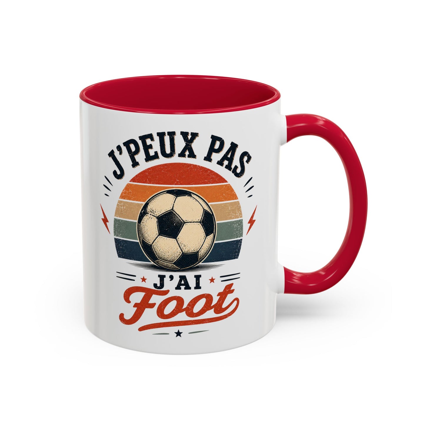 Tasse J’Peux Pas J’Ai Foot – Mug Football Vintage Humoristique – Cadeau Footballeur Homme Femme 325ml