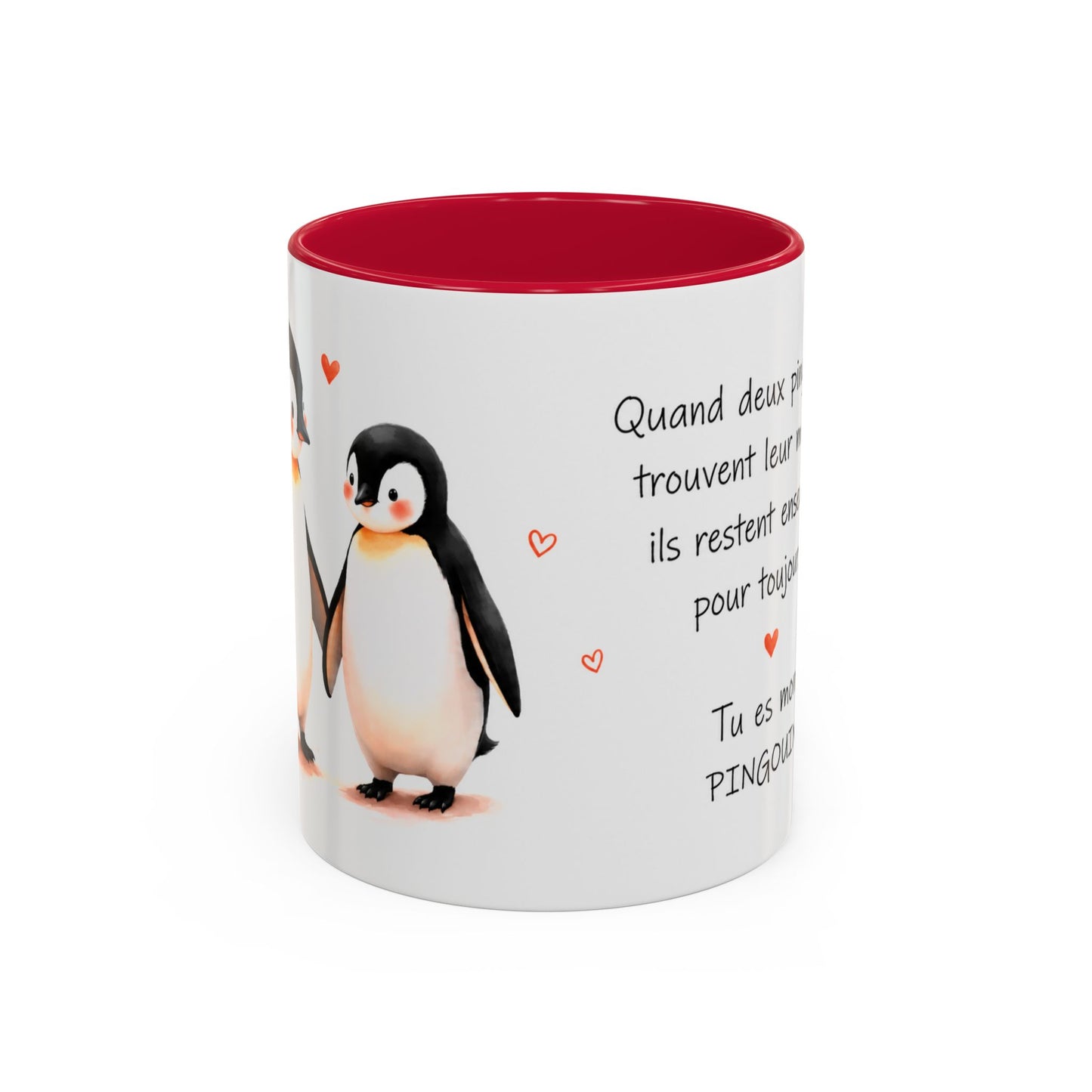 Tasse Tu Es Mon Pingouin – Mug Couple Amoureux Pingouins – Cadeau Saint-Valentin Homme Femme 325ml