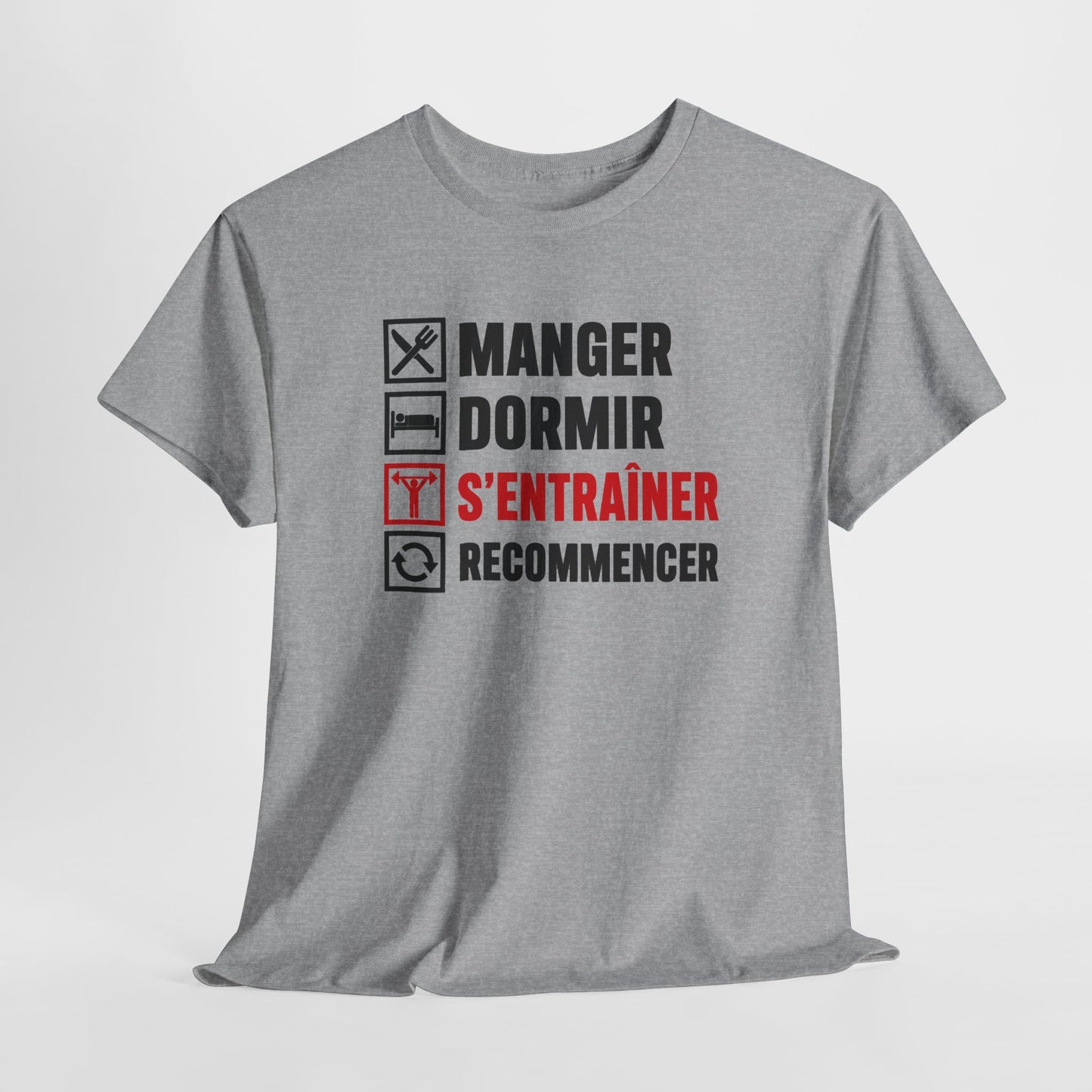 T-Shirt Musculation Homme et Femme – Fitness Sport Entraînement – Salle de Muscu Haltères – Cadeau Sportif
