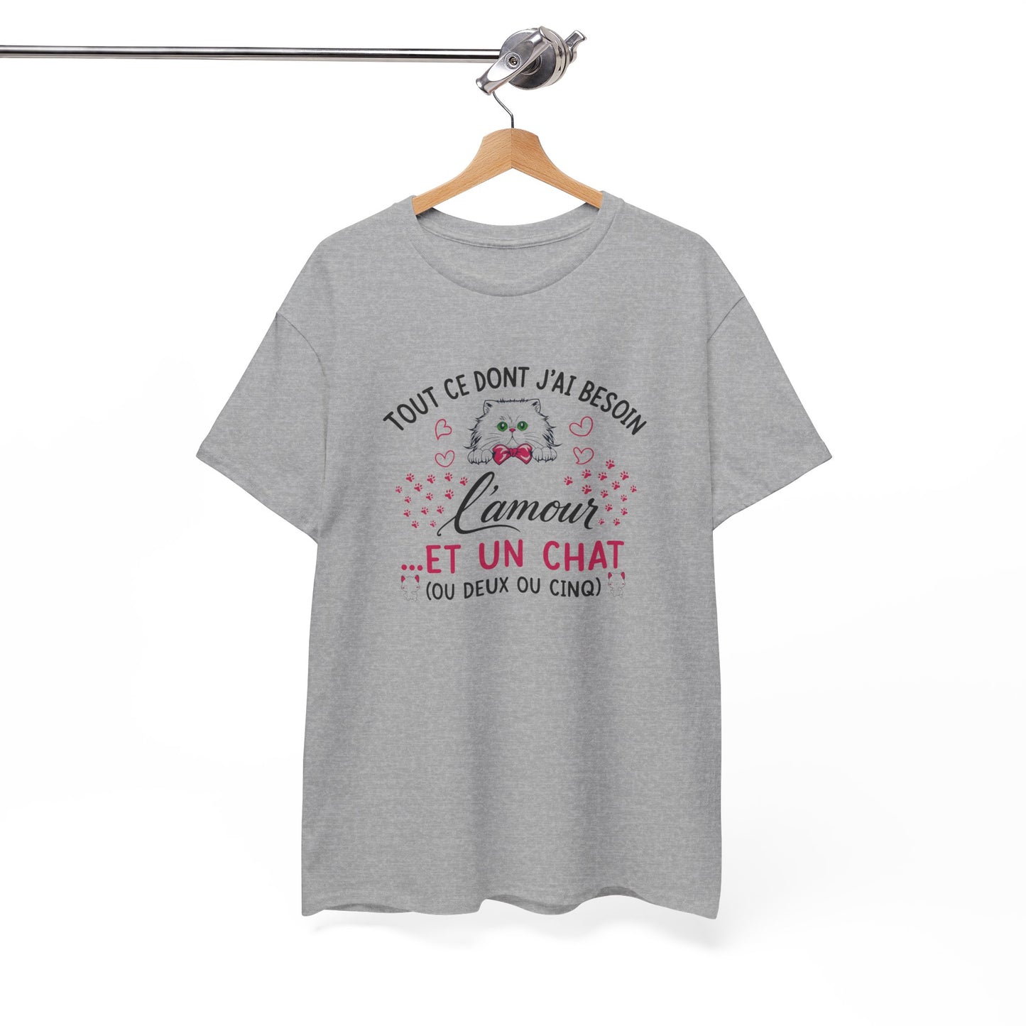 Tee Shirt Chat Homme Femme – Amour des Chats et Humour – Idée Cadeau Drôle pour Amoureux des Félins
