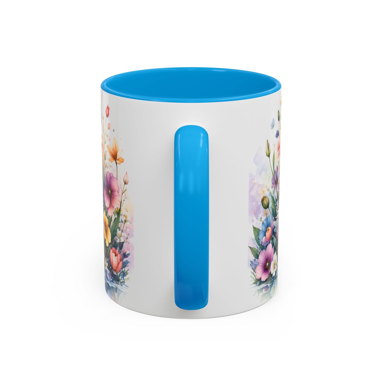 Tasse Cygnes et Fleurs – Mug Romantique Aquarelle – Cadeau Amour Homme Femme 325ml