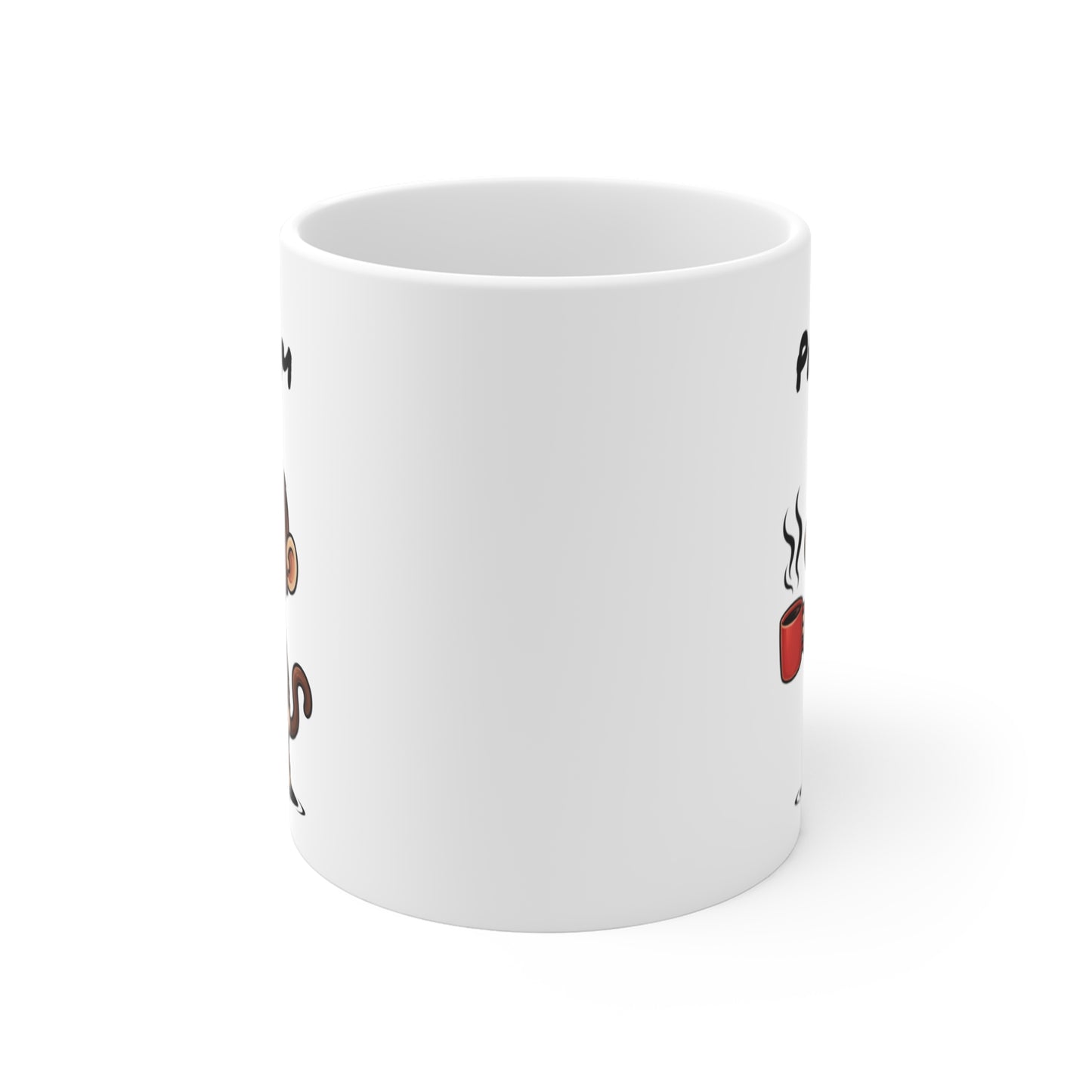 Mug Singe Fatigué Personnalisable 325ml – Tasse Café Humour Animal Drôle Réveil Difficile Bureau Travail Cadeau