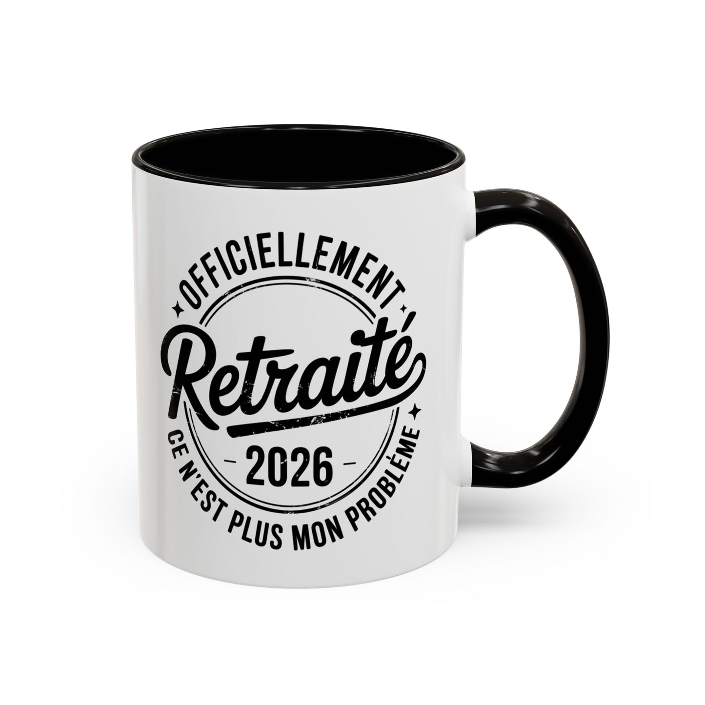 Mug Retraite 2026 Homme – Tasse Officiellement Retraité Vintage – Cadeau Départ Collègue Homme