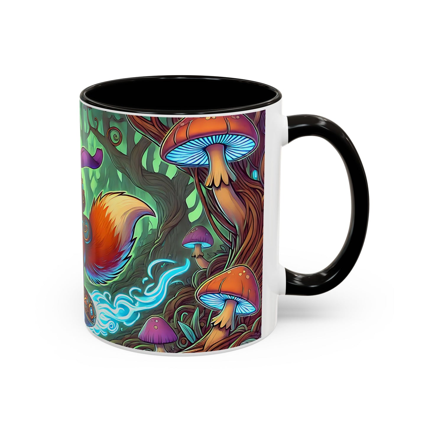 Mug Renard Steampunk – Tasse Fantasy avec Renard Aventurier et Hoverboard Magique – Cadeau Geek et Univers Fantastique 325ml