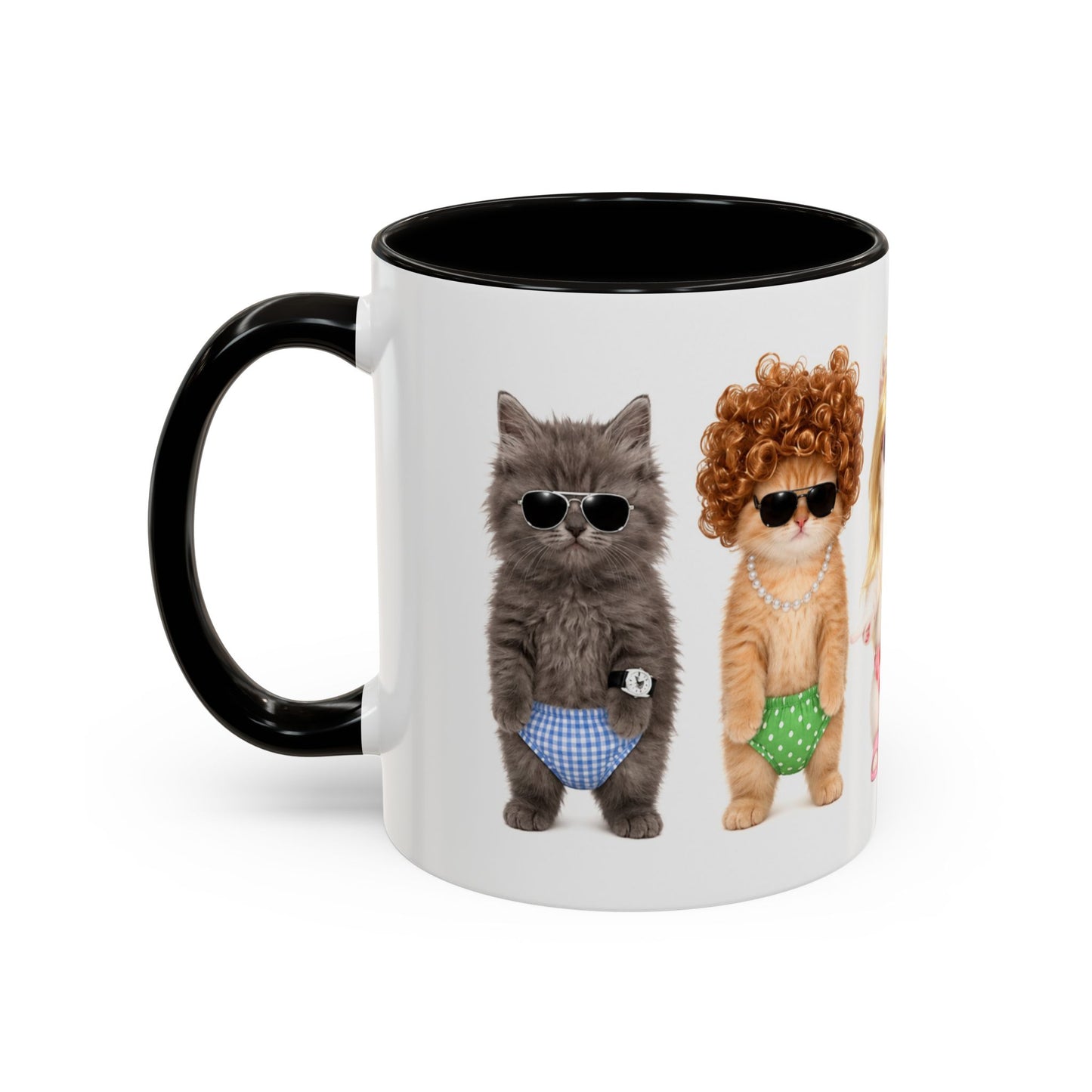 Tasse Chats Rigolos en Sous-Vêtements – Mug Humour Chatons Kawaii – Cadeau Femme Homme Amoureux des Chats 325ml