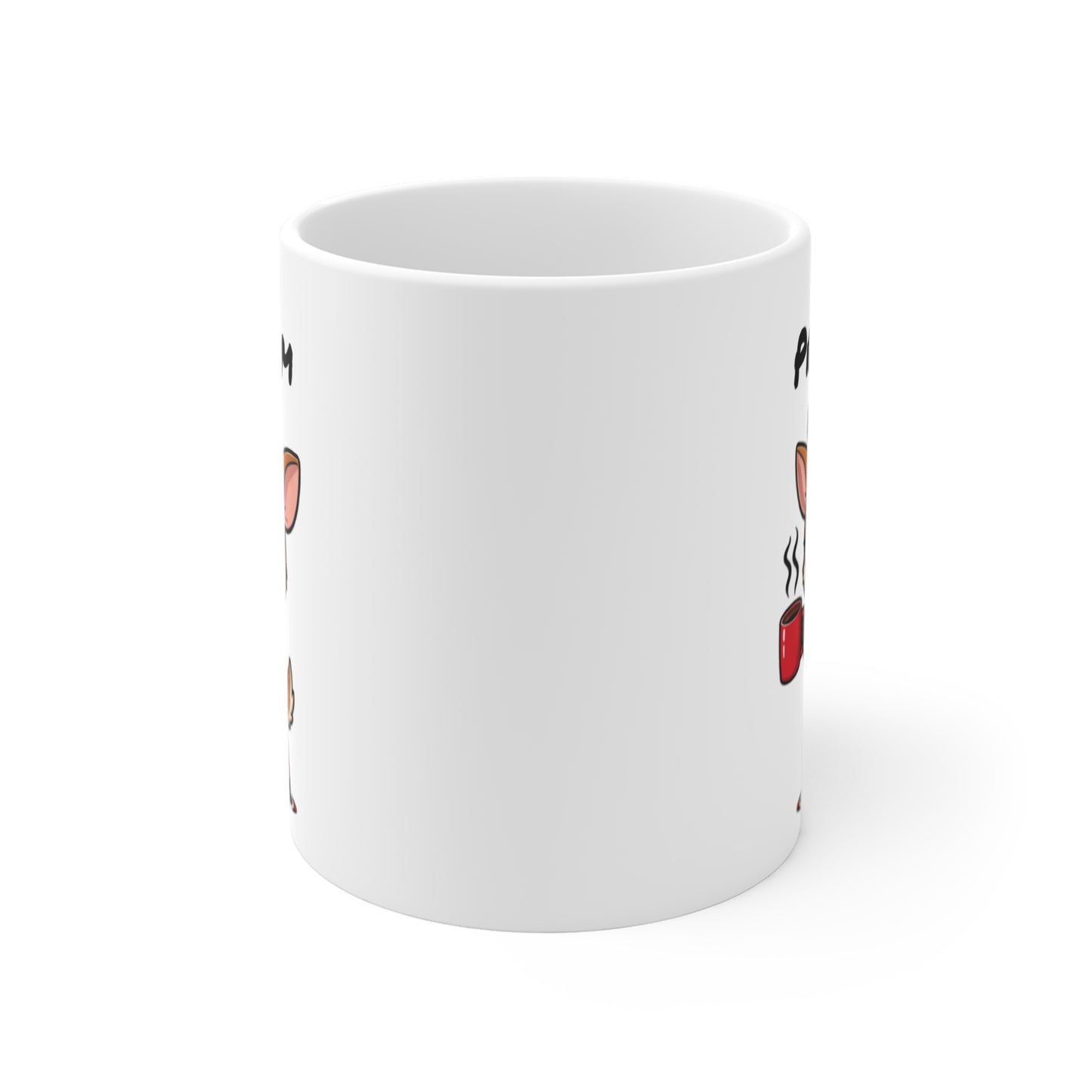 Mug Cerf Fatigué Personnalisable 325ml – Tasse Café Humoristique Prénom Cadeau Original