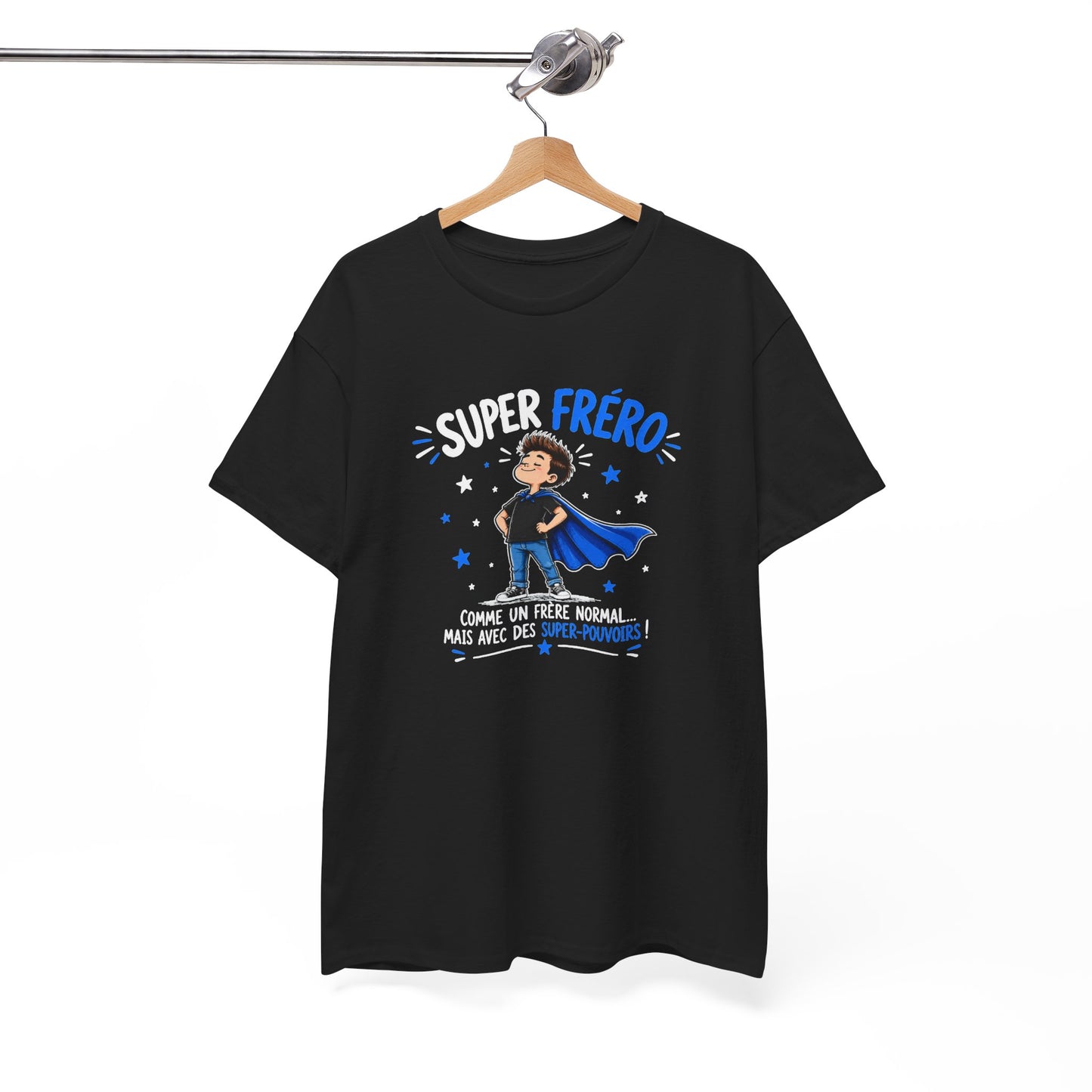 Tee Shirt Frère Homme – Super Fréro Comme un Frère Normal Mais Carrément Super – T-Shirt Humour Cadeau Original