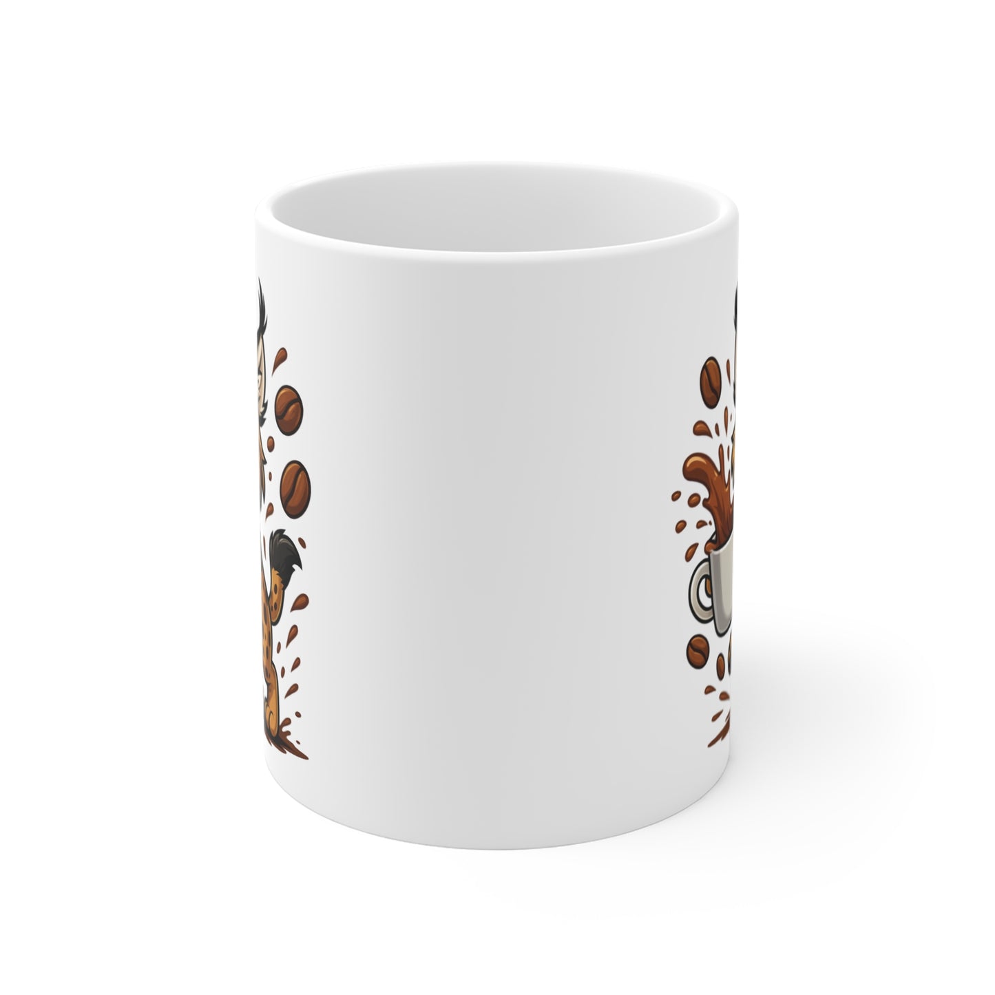 Tasse Lynx Café – Mug Animal Cartoon Sauvage et Mignon – Tasse Céramique 325ml – Cadeau Original