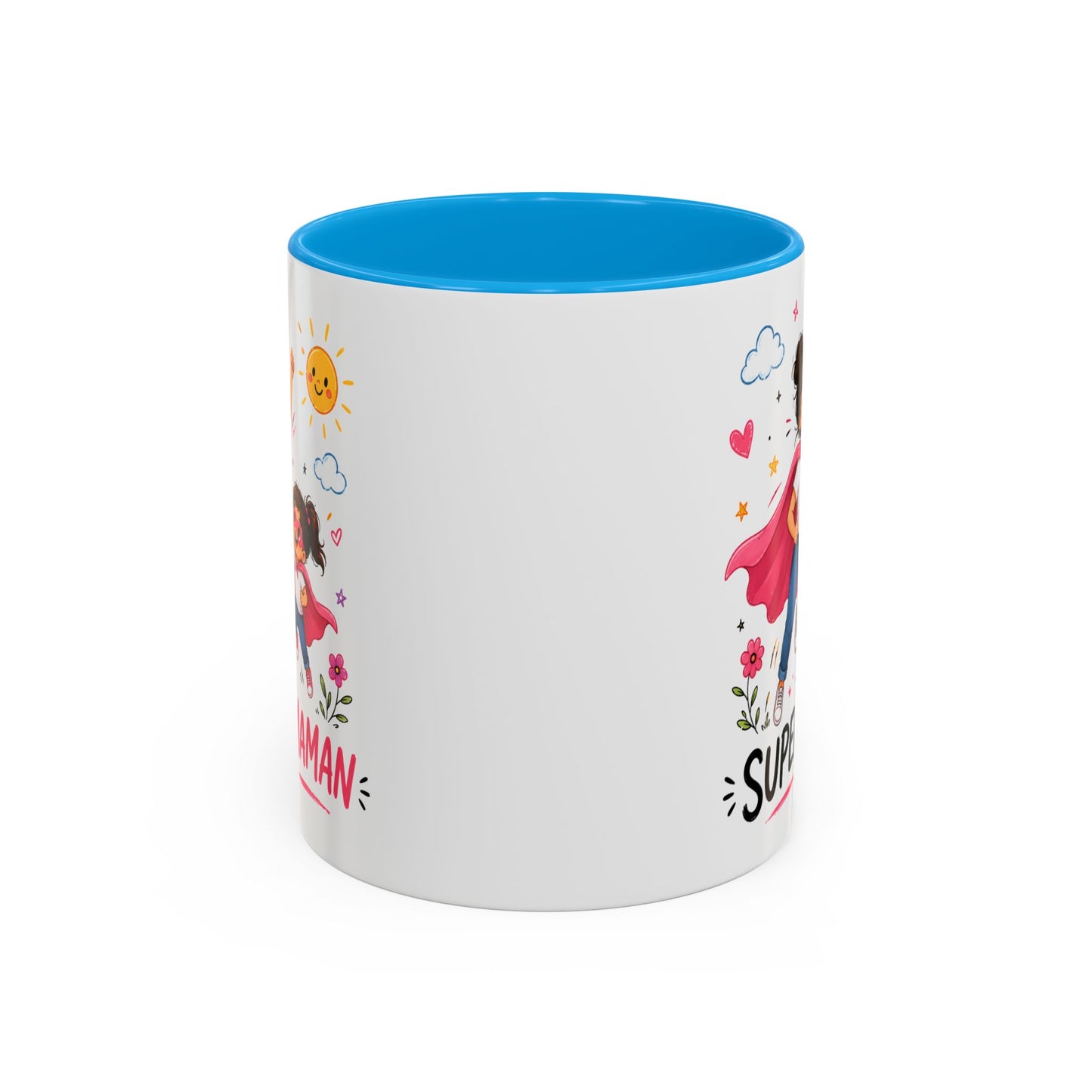 Tasse Super Maman Héroïne – Mug Mère Fille Super Héros Rose – Cadeau Fête Des Mères Femme 325ml