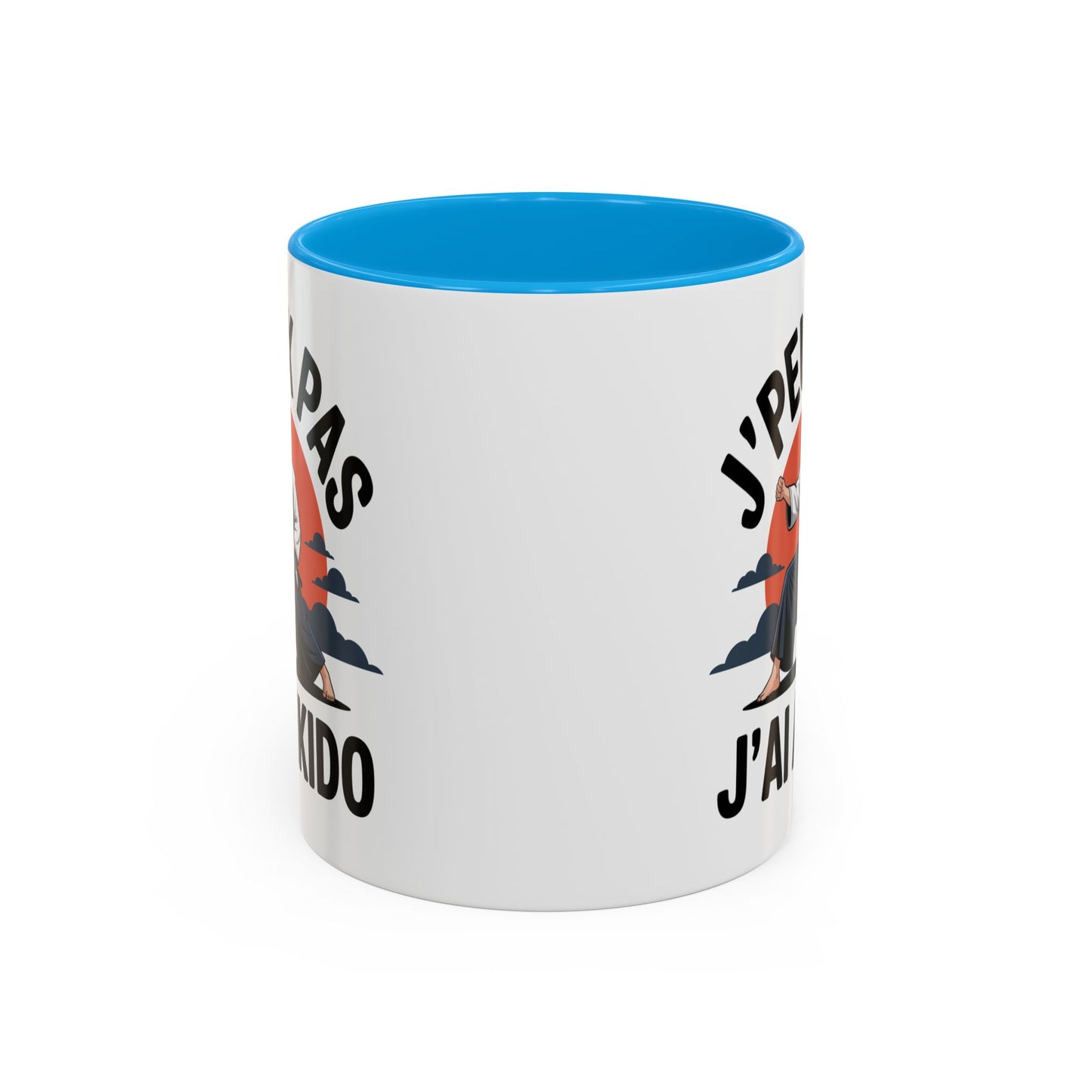 Tasse J’Peux Pas J’Aïkido – Mug Humour Arts Martiaux Japonais – Cadeau Aïkidoka Homme Femme 325ml