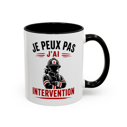 Tasse Pompier Femme – Mug Humour Sapeur-Pompier Intervention – Cadeau Original pour Pompière Anniversaire 325 ml
