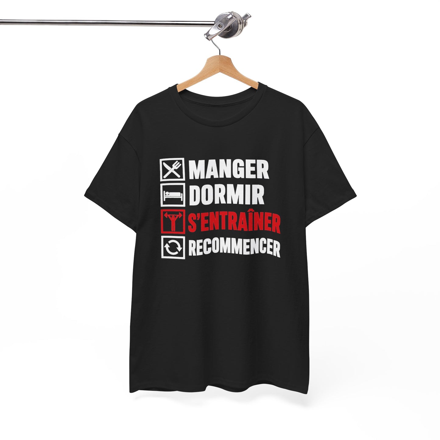 T-Shirt Musculation Homme et Femme – Fitness Sport Entraînement – Salle de Muscu Haltères – Cadeau Sportif