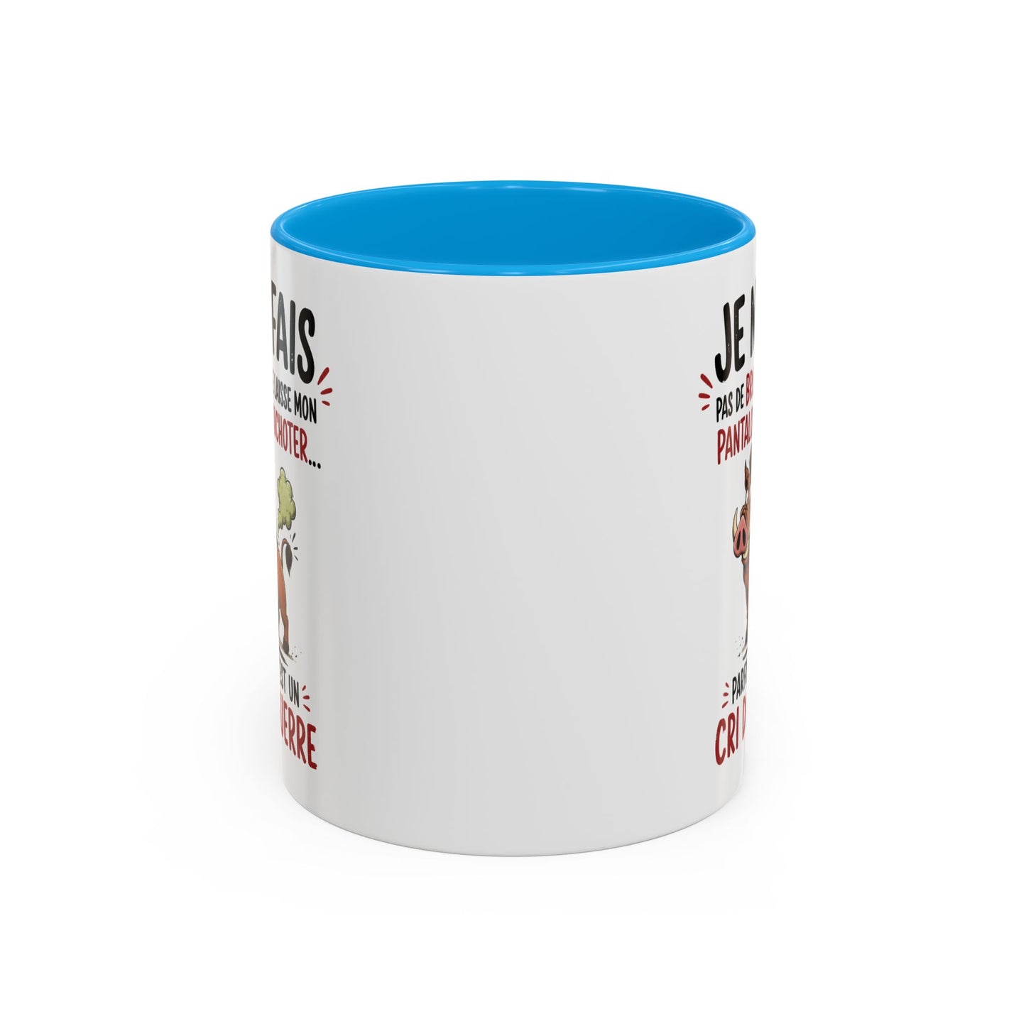 Tasse Je Ne Fais Pas de Bruit Je Laisse Mon Pantalon Chuchoter – Mug Humour Sanglier – Cadeau Homme Femme 325ml