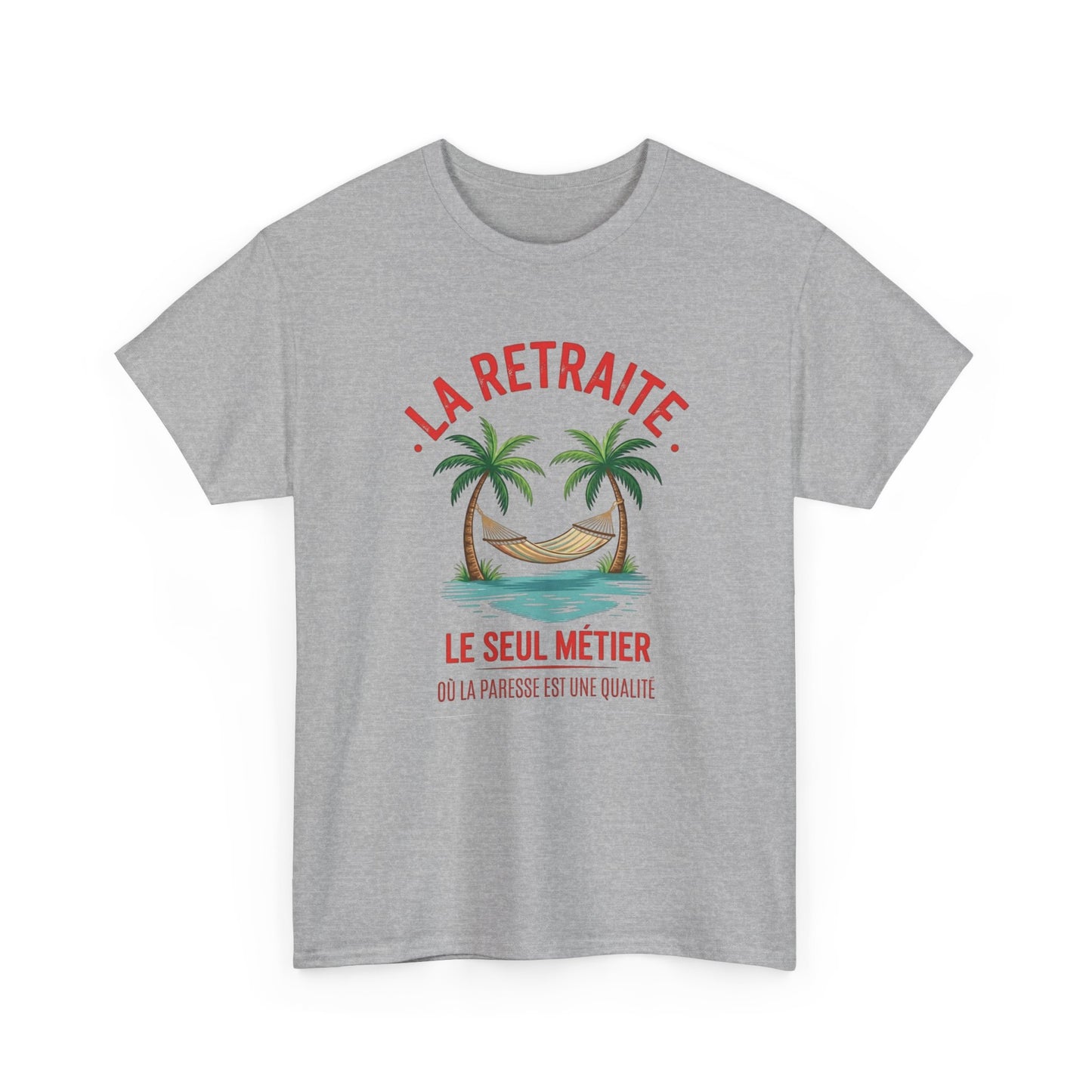 Tee Shirt Homme et Femme Retraite Humour Cadeau Retraité Départ en Retraite Vacances Repos Hamac Collègue