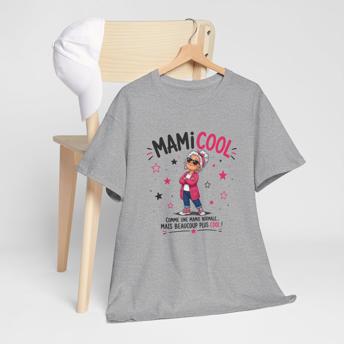 Tee Shirt Mamie Femme – MamiCool Comme une Mamie Normale Mais Beaucoup Plus Cool – T-Shirt Humour Grand-Mère Cadeau Original