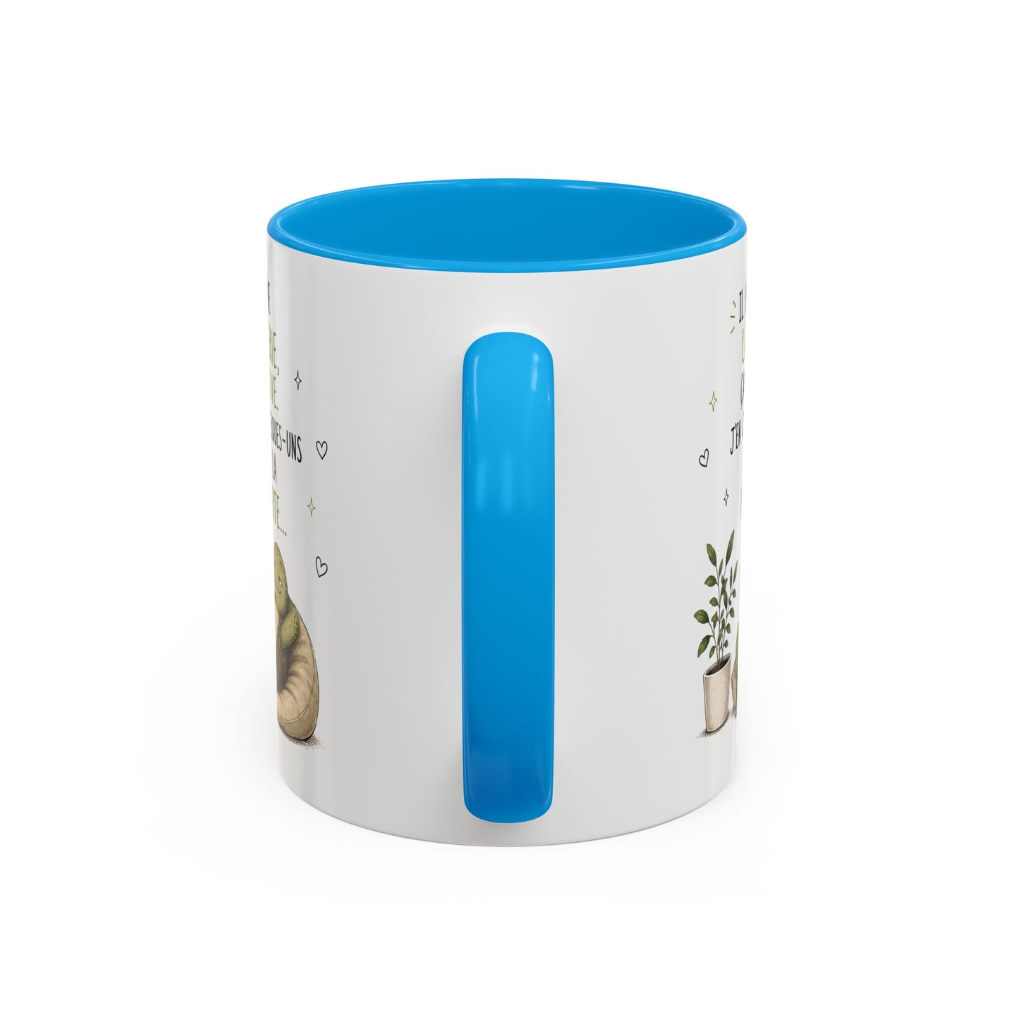Tasse Tortue Drôle Homme et Femme – Mug Humour Jardinage Plantes Main Verte – Cadeau Original Amusant 325 ml