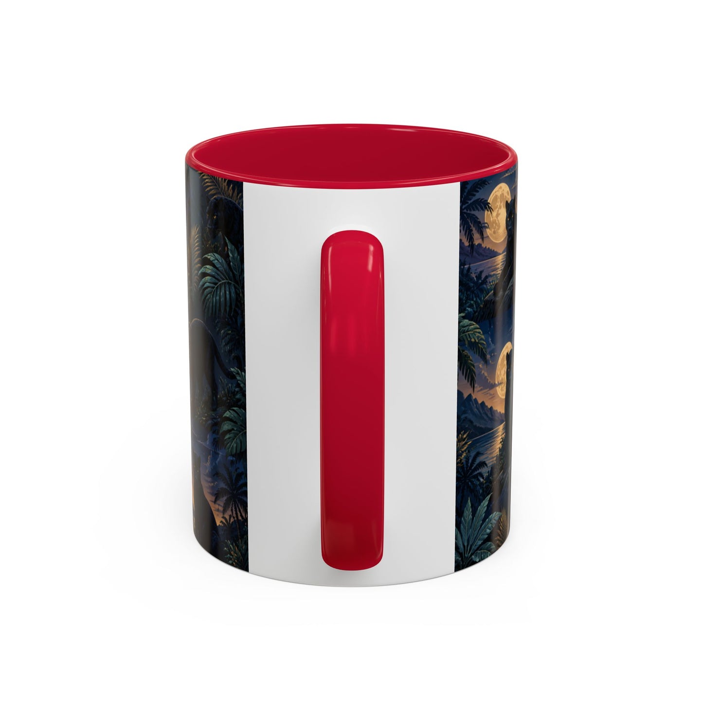 Tasse Panthère Noire Jungle Tropicale – Mug Animal Sauvage et Lune – Design Mystique Nocturne – Céramique 325ml