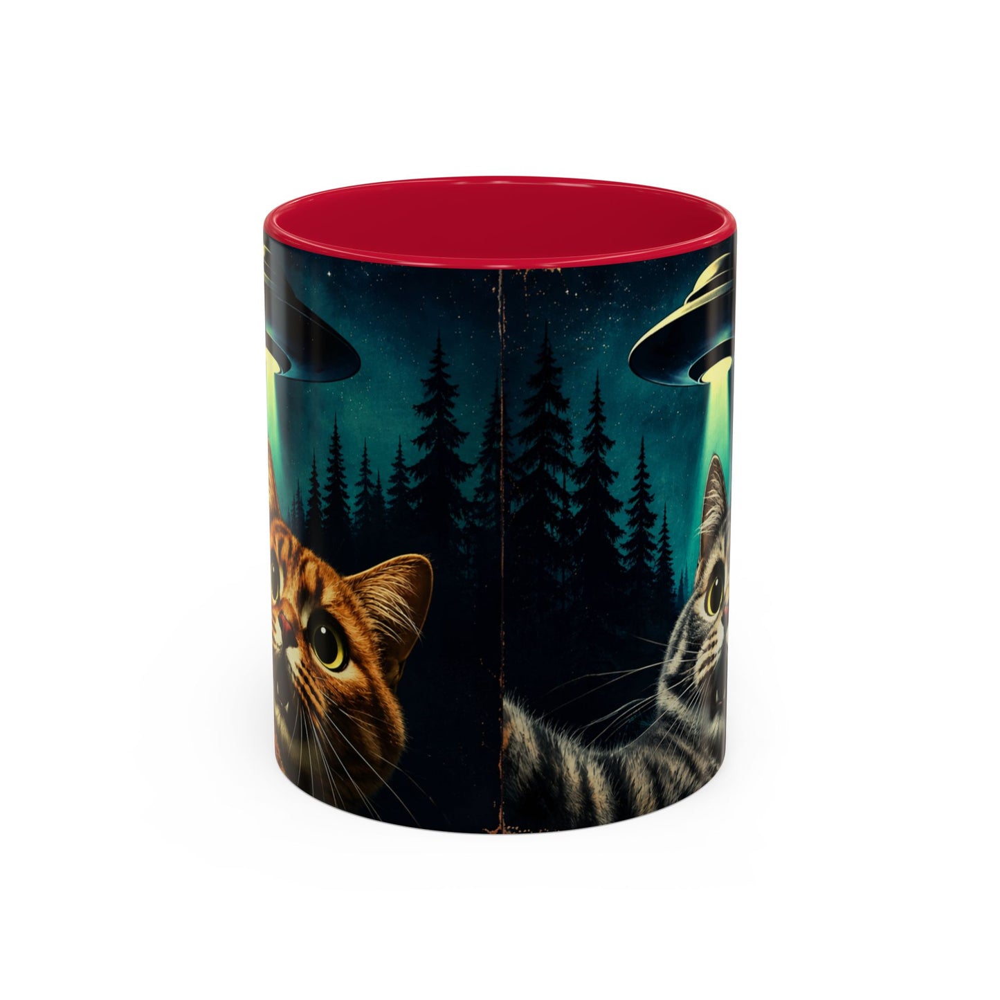 Tasse Chat Extraterrestre – Mug OVNI Vintage Humour – Cadeau Science Fiction Homme Femme 325ml