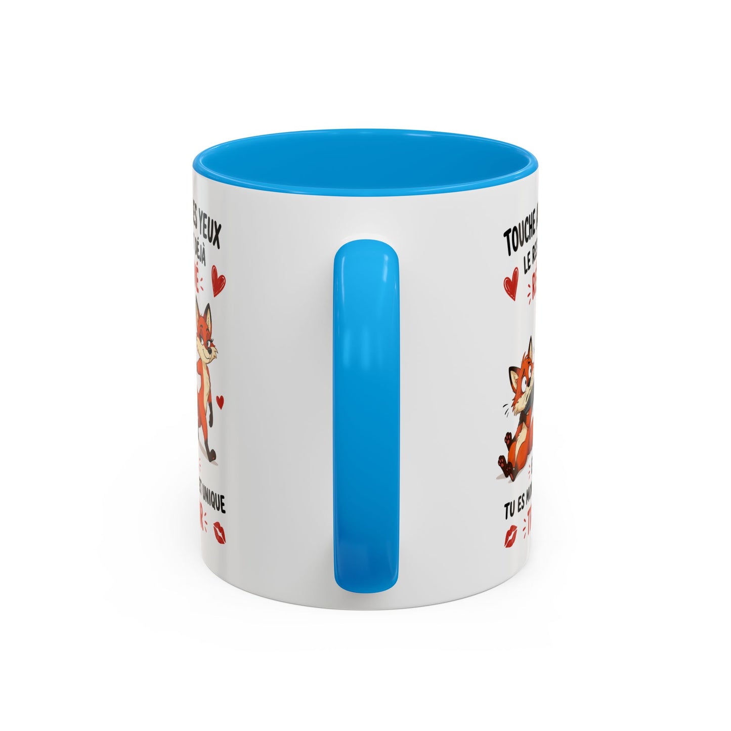 Tasse Renard Couple Humour – Mug Animaux Amoureux Drôle – Cadeau Couple Original 325ml