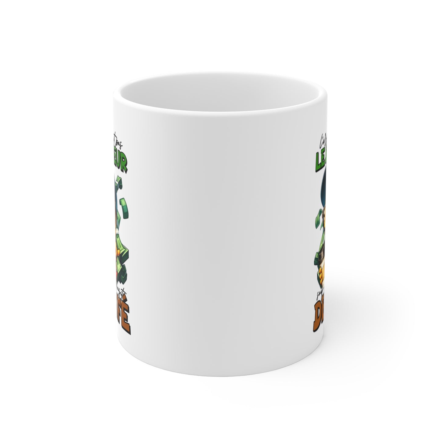Tasse L’Argent Ne Fait Pas Le Bonheur Sauf Quand Il S’Agit De Café – Mug Canard Humour – Cadeau Homme Femme 325ml