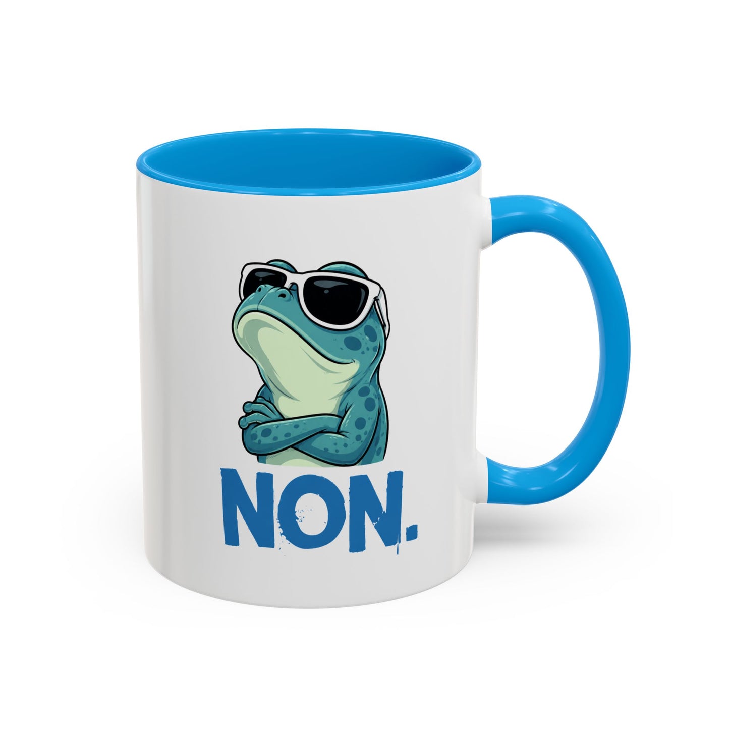 Tasse Grenouille Drôle Homme Femme – Mug Non. – Cadeau Humour Réponse Courte 325 ml