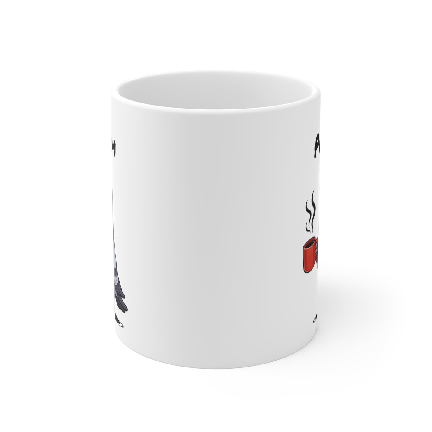 Mug Pigeon Fatigué Personnalisable 325ml – Tasse Café Humour Animal Urbain Drôle Réveil Difficile Bureau Cadeau
