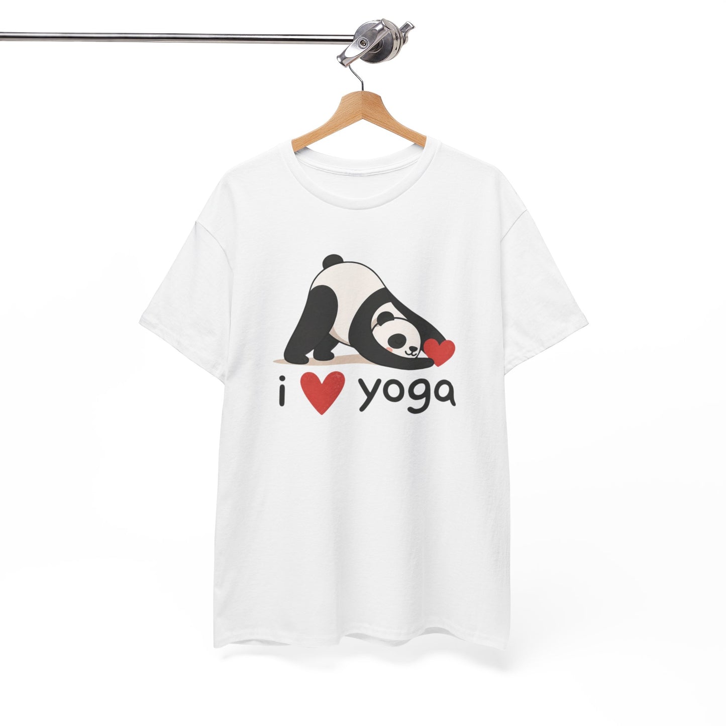 T-Shirt Yoga Panda Homme Femme – I Love Yoga – Tee Shirt Panda Kawaii Méditation Relaxation