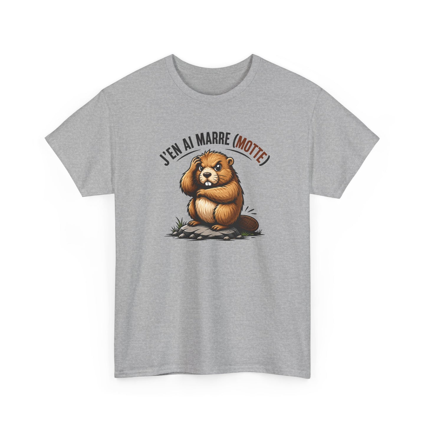 Tee Shirt J’en Ai Marre Motte Homme Femme – Marmotte Humour – T-Shirt Drôle Jeu de Mots Cadeau Original