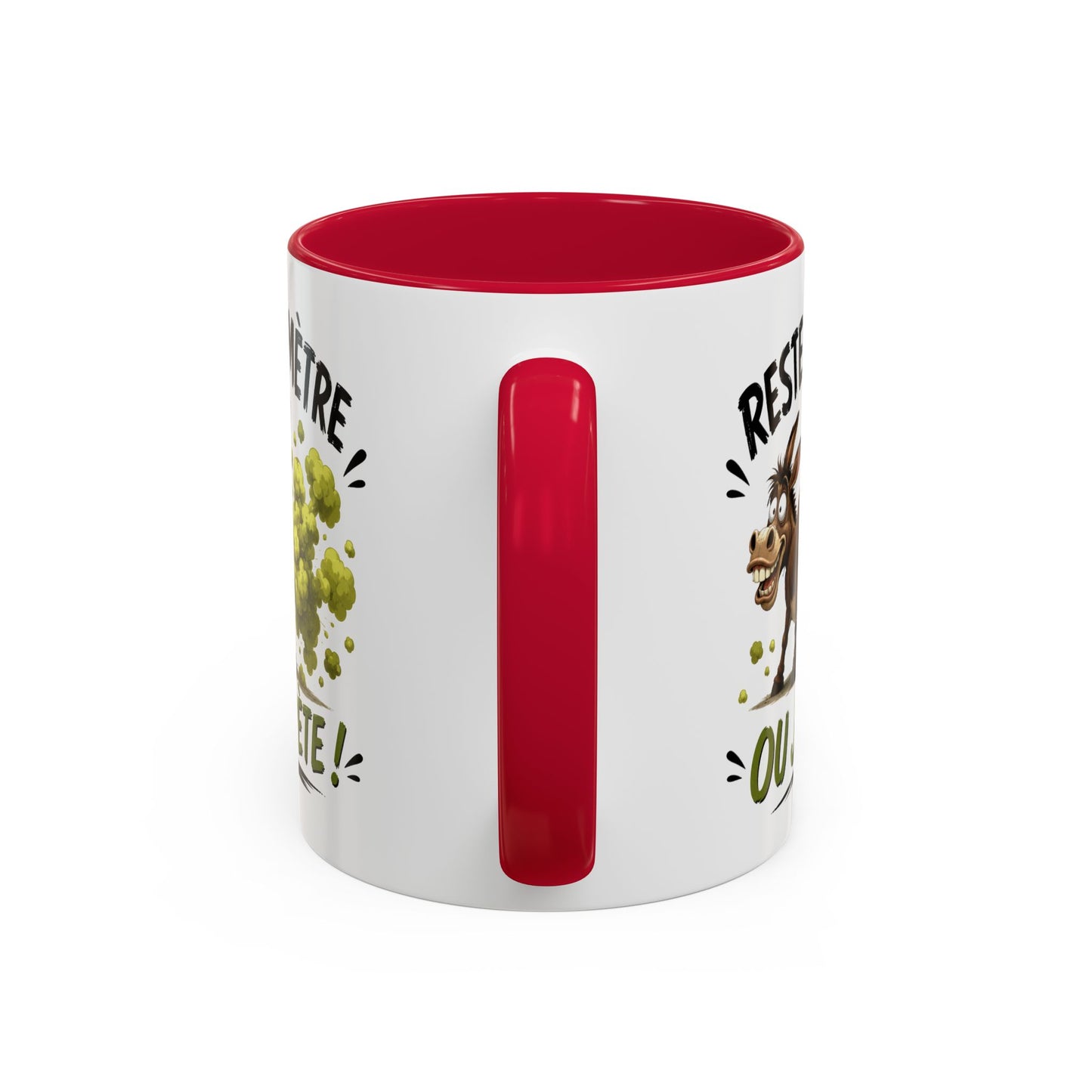 Tasse Reste À 1 Mètre Ou Je Pète – Mug Humour Âne Drôle – Cadeau Femme Homme Rigolo 325ml