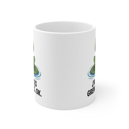 Tasse Humour Grenouille – Mug Animal Mignon Nénuphar – Cadeau Nature Original 325ml