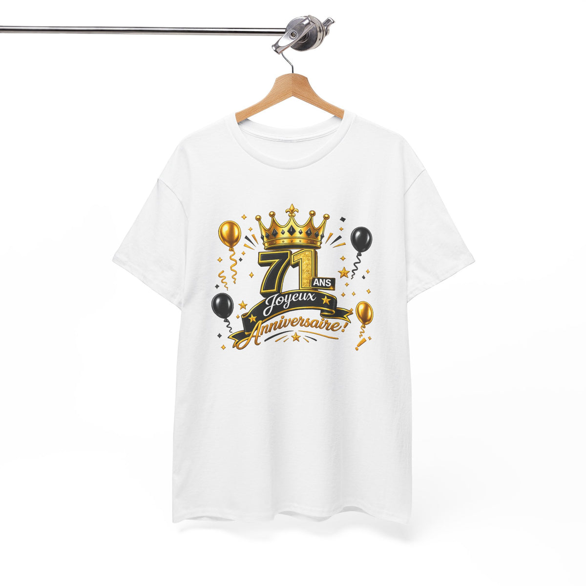 Tee Shirt Anniversaire 71 Ans Homme et Femme – Joyeux Anniversaire – Cadeau 71 Ans