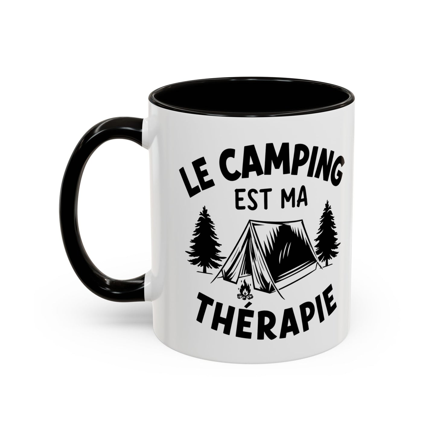 Tasse Camping Homme et Femme – Le Camping est ma Thérapie – Mug Humour Nature Plein Air – Cadeau Original pour Campeur – 325 ml