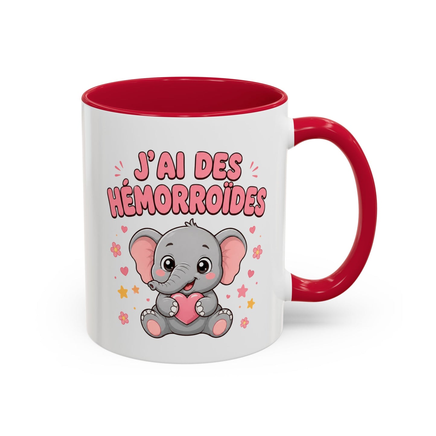 Mug J’ai des Hémorroïdes – Tasse Humour avec Éléphant – Cadeau Drôle et Décalé Homme et Femme