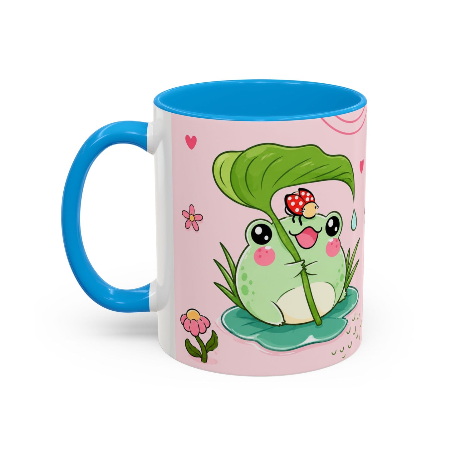 Tasse Grenouilles Kawaii – Mug Cute avec Frogs Pastel et Fleurs – Cadeau Mignon Enfant Fille 325ml