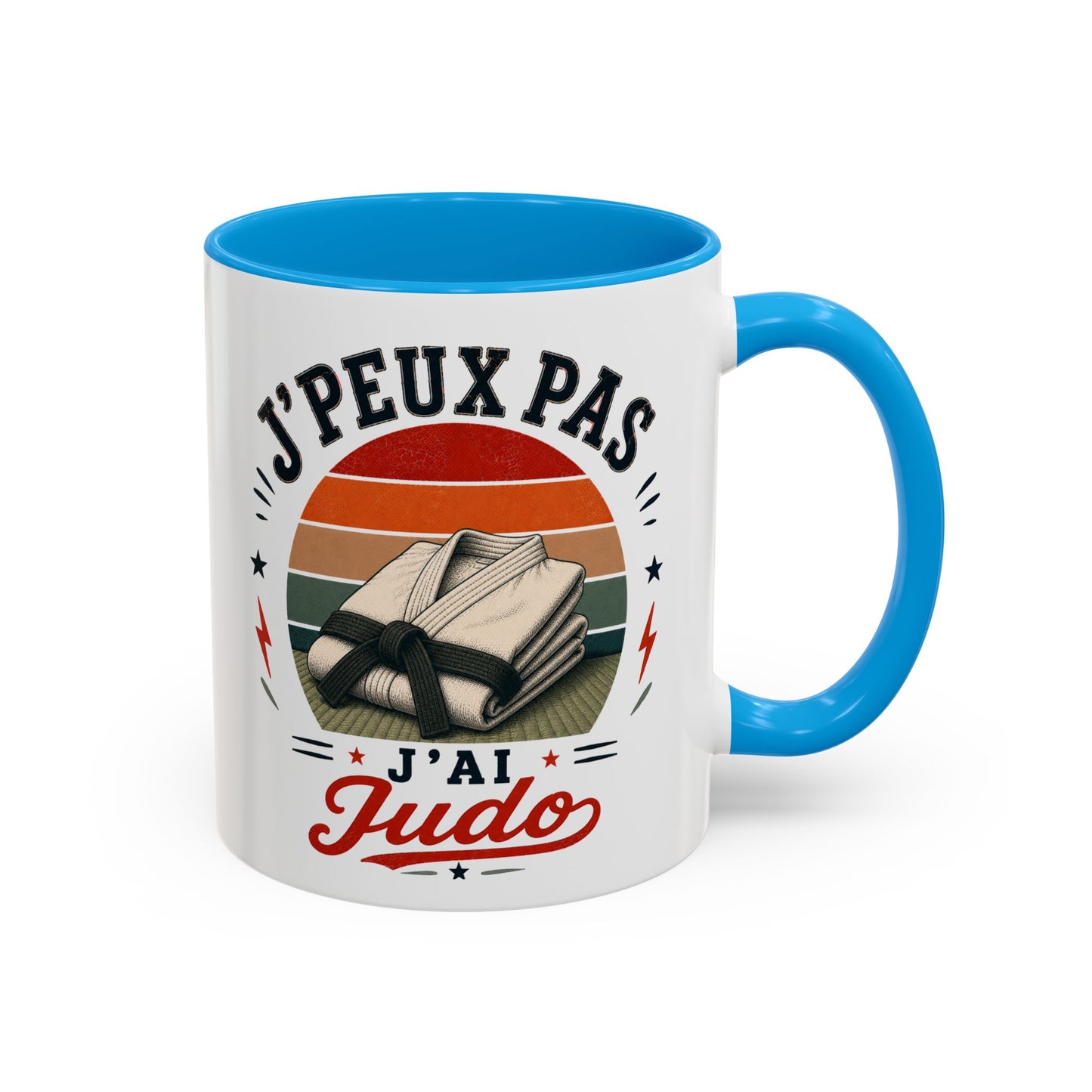 Tasse J’Peux Pas J’Ai Judo – Mug Humour Judoka Vintage – Cadeau Arts Martiaux Homme Femme 325ml
