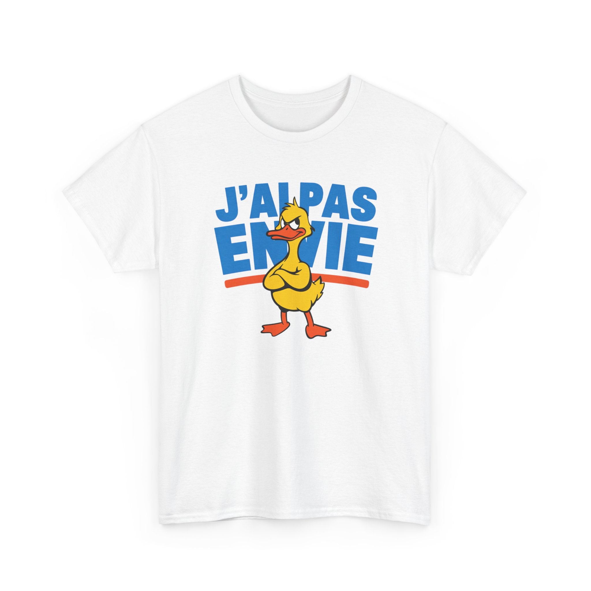 T-Shirt Humour J’ai Pas Envie – Tee Shirt Drôle Canard Blasé Mauvaise Humeur Sarcastique Citation Fun Cadeau Collègue Travail Homme Femme