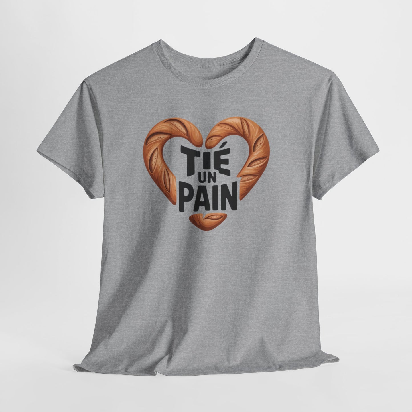 T-Shirt Humoristique Pain Homme Femme – Tee Shirt Boulangerie Drôle – Cadeau Amoureux du Pain Noir Blanc Gris