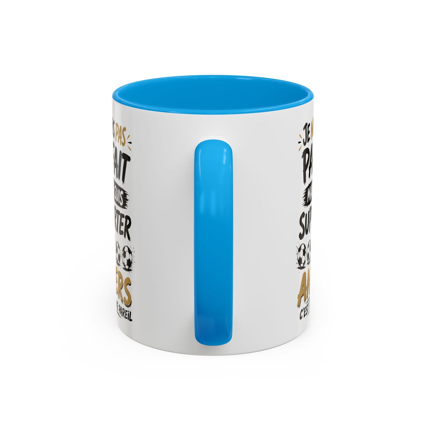 Tasse Je Ne Suis Pas Parfait Mais Je Suis Supporter d’Angers – Mug Humour Football Supporter – Cadeau Football 325ml