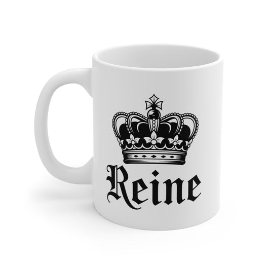 Mug Reine Couronne – Tasse Céramique 325ml Cadeau Femme – Idée Originale Élégante et Royale