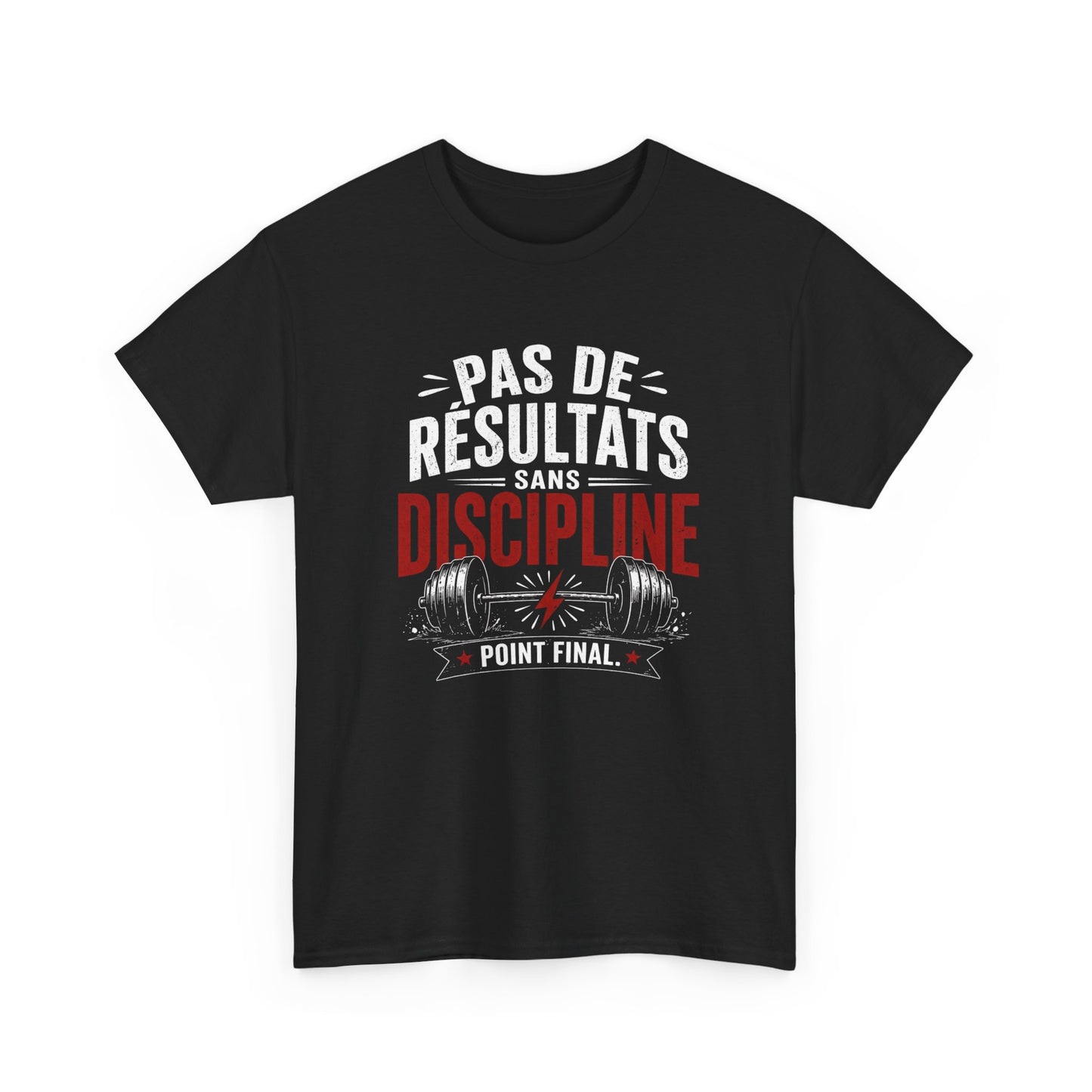T-Shirt Musculation Discipline – Pas de Résultats Sans Discipline – Tee Shirt Fitness Motivation Gym Adulte Idée Cadeau Sport
