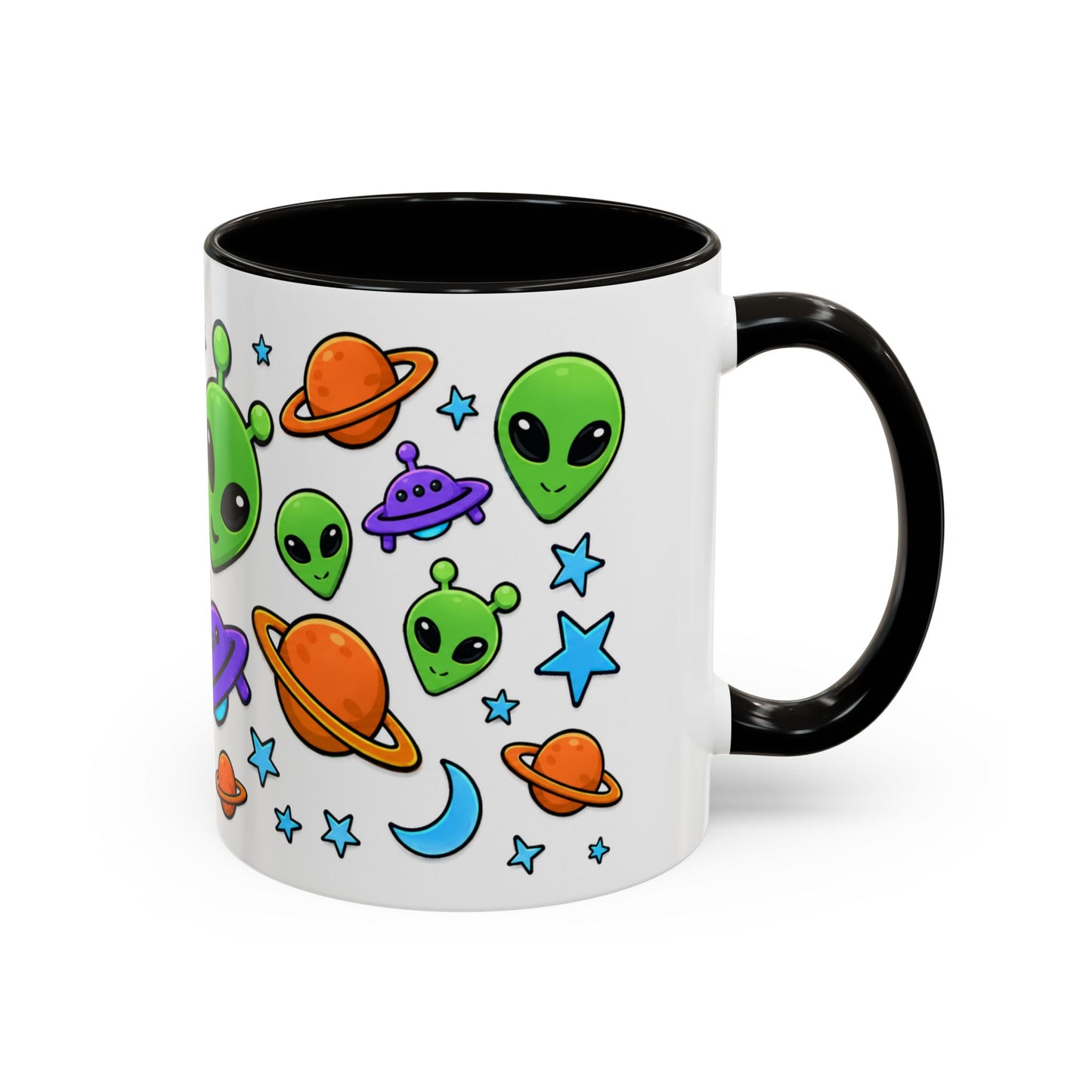 Tasse Aliens Kawaii – Mug Extraterrestres Colorés – Cadeau Espace et Univers Cartoon 325ml