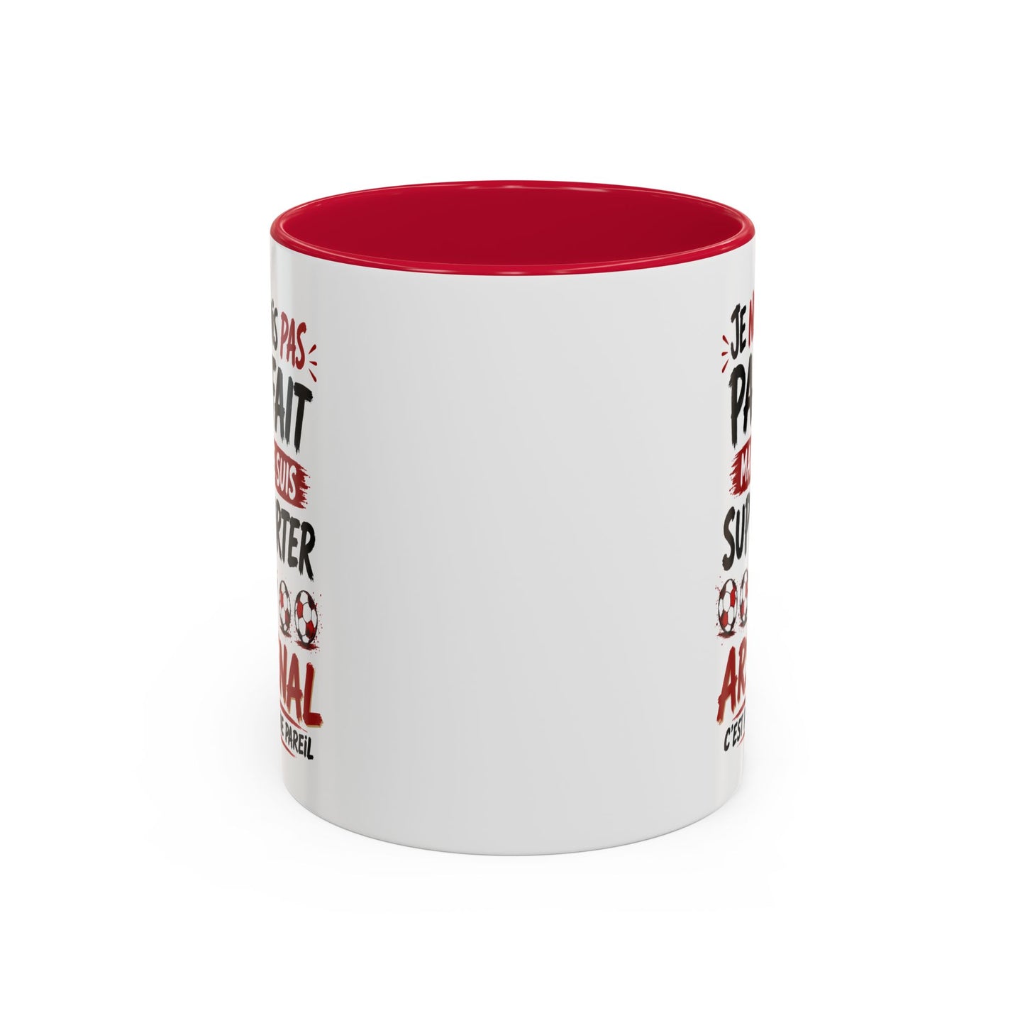 Tasse Je Ne Suis Pas Parfait Mais Je Suis Supporter d’Arsenal – Mug Humour Football Supporter – Cadeau Football 325ml