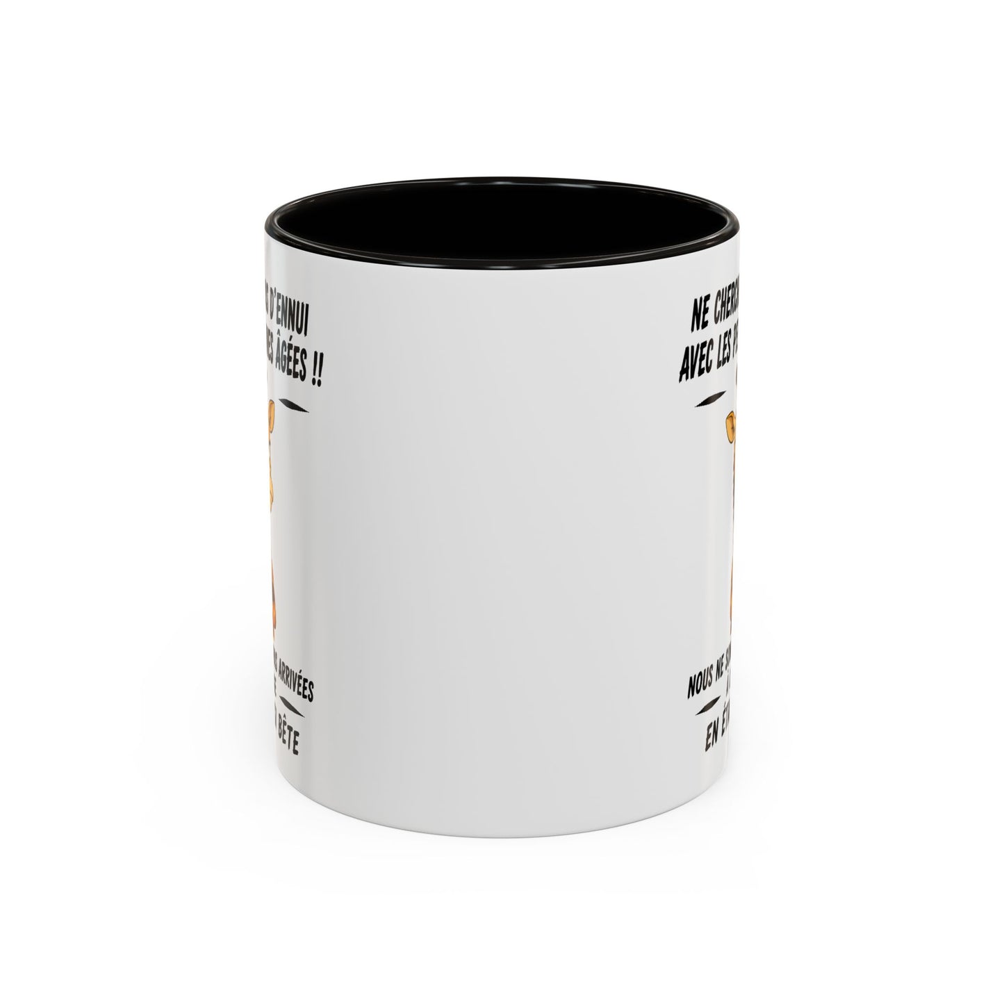 Tasse Humour Girafe Drôle Senior Retraité – Mug Animal Grincheux Vintage – Cadeau Homme Femme 325ml