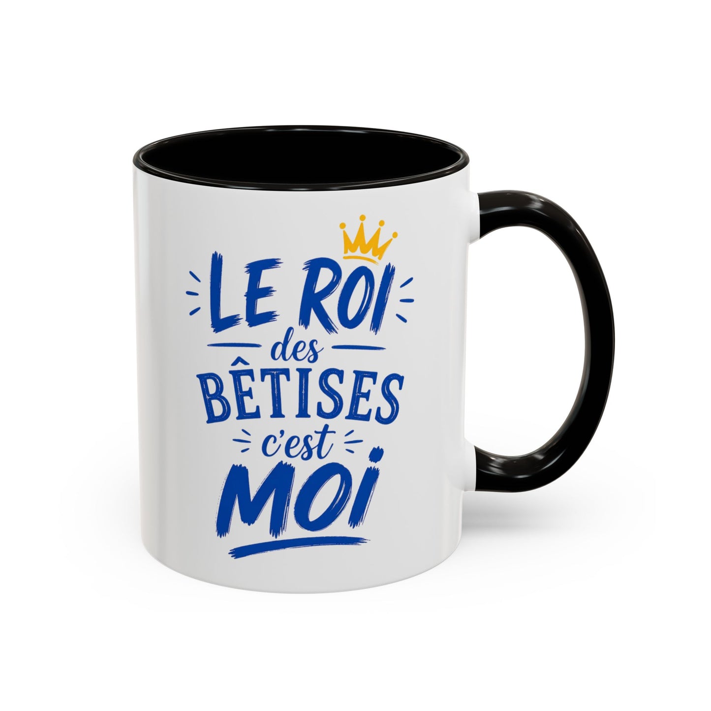 Mug Homme Humour – Tasse Drôle Le Roi des Bêtises c’est Moi – Cadeau Original Homme Anniversaire Noël 325ml
