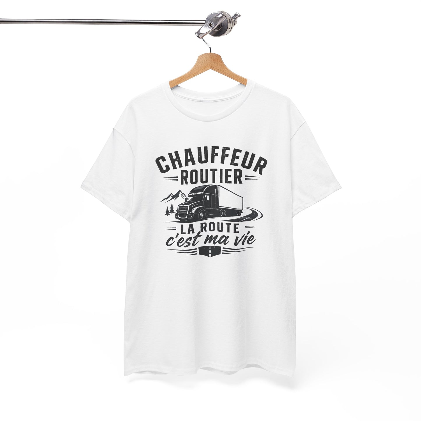 Tee Shirt Homme Chauffeur Routier Camion Poids Lourd Cadeau Conducteur Routier Transporteur Passion Route