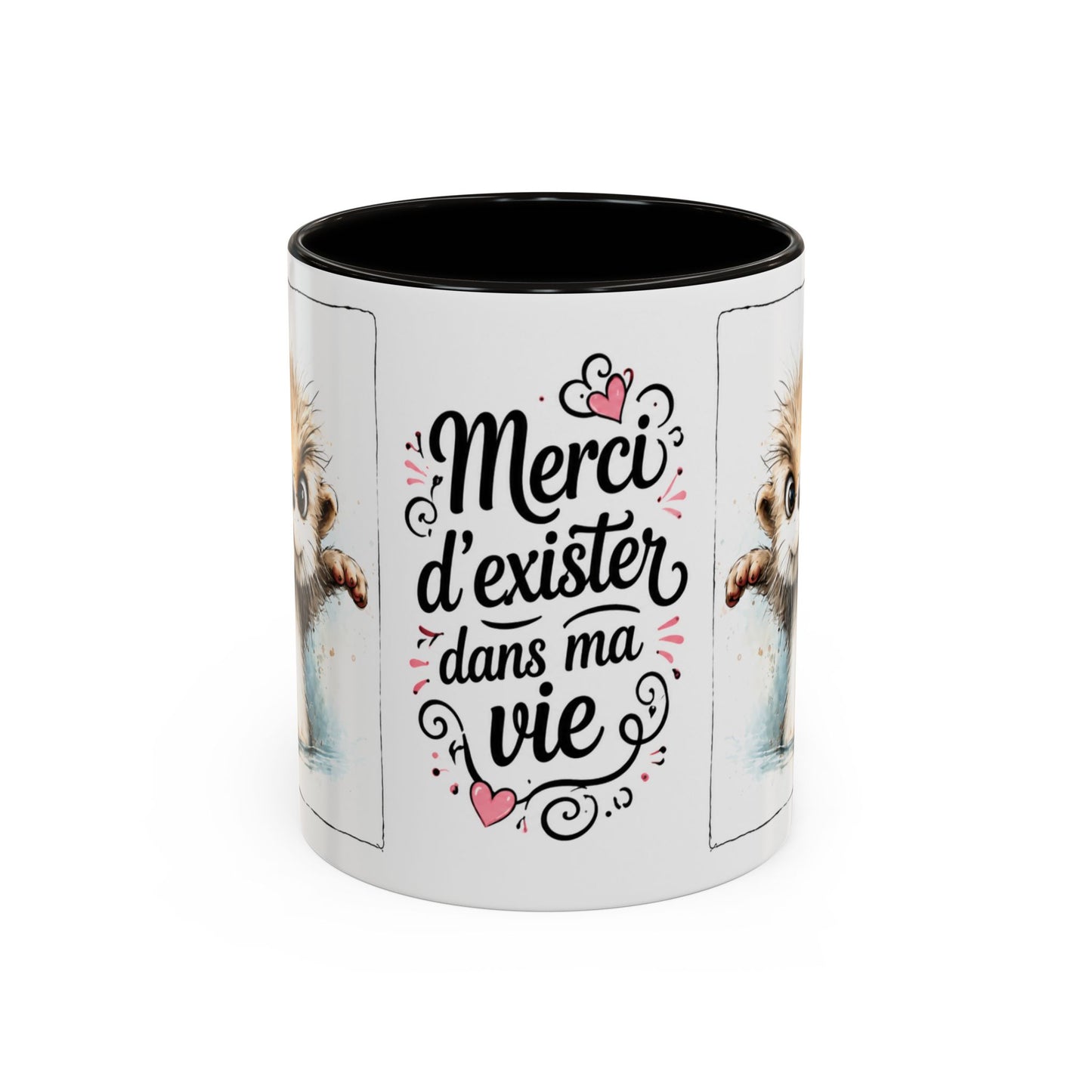 Tasse Merci D’Exister Dans Ma Vie – Mug Loutre Adorable – Cadeau Amour Amitié Homme Femme 325ml