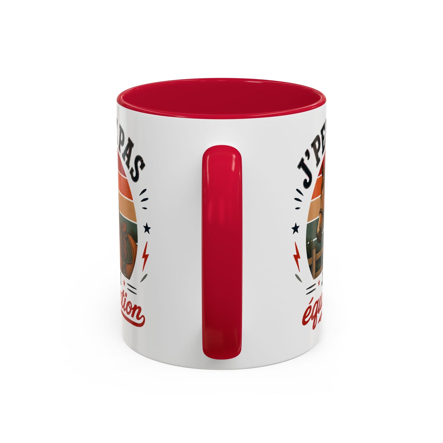 Tasse J’Peux Pas J’Ai Équitation – Mug Humour Cheval Vintage – Cadeau Cavalière Cavalier 325ml
