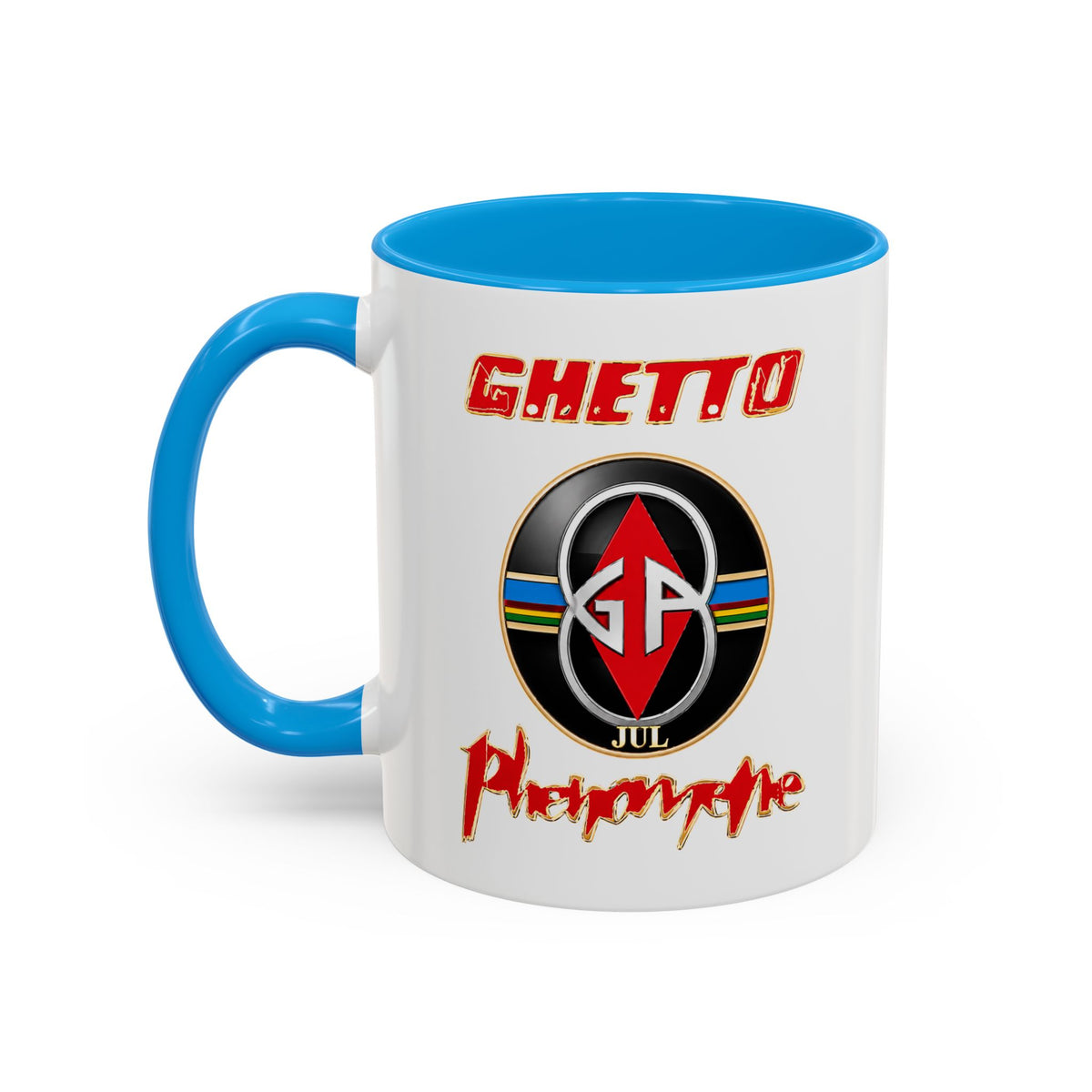 Mug Ghetto Phénomène JuL – Rap Marseille – Groupe Rap Français – Style Urbain – Idée Cadeau Fan de Rap Homme Femme Noir Bleu Rouge