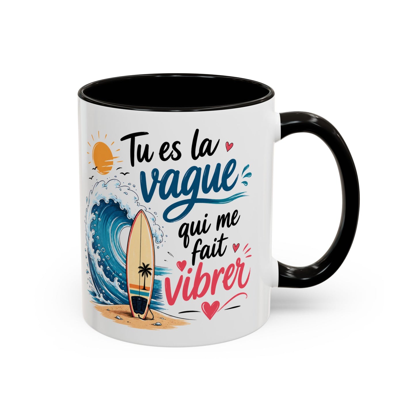 Tasse Tu Es La Vague Qui Me Fait Vibrer – Mug Surf Romantique – Cadeau Amour Couple Surfeur 325ml